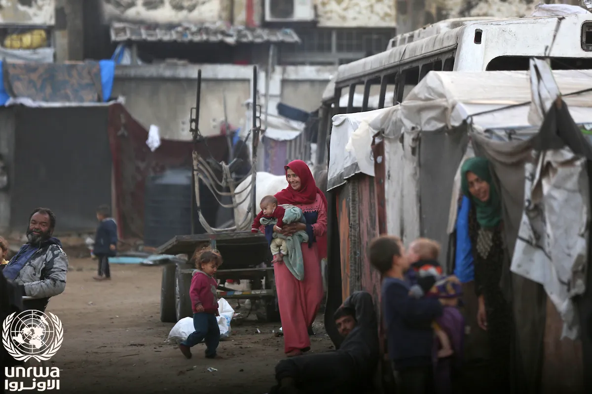 A daily life of displaced people in Deir el-Balah, Gaza Strip