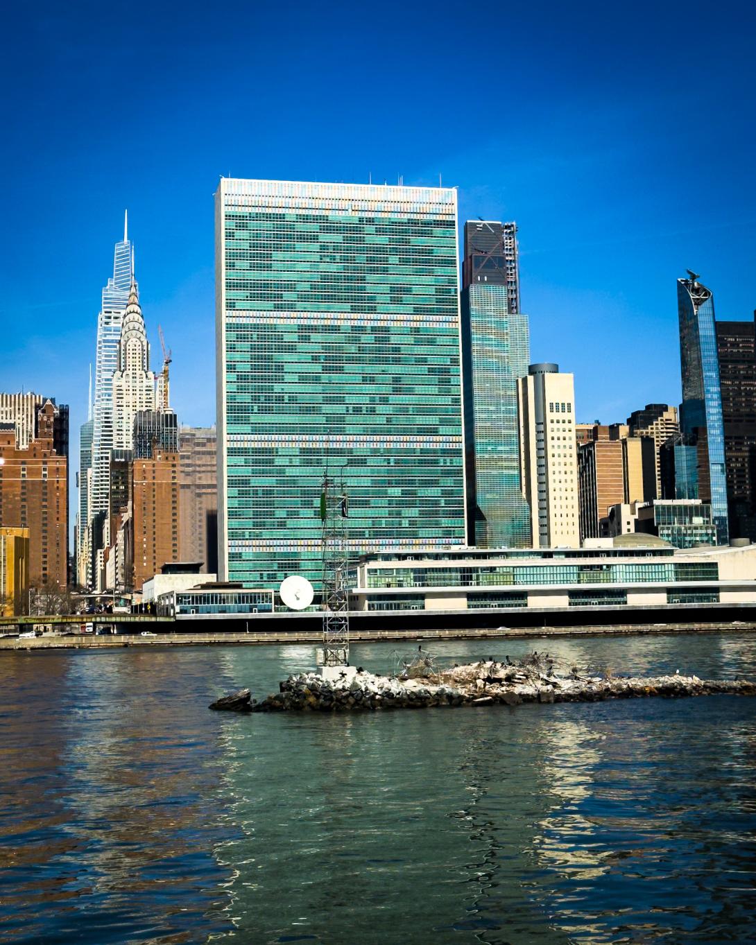 United Nations Headquarters, seen from an NYC Ferry on the East River